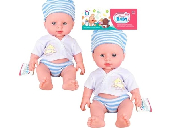 Babydukke med stemme mamma og pappa