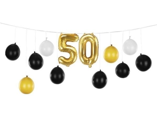 Ginger Ray ballongirlander 3-i-1 50-års jubileum 260x32 cm