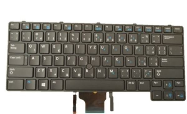 DELL F2JGG, Tangentbord, Tjeckisk, Tangentbord med bakgrundsbelysning, ASUS, Latitude E6430u