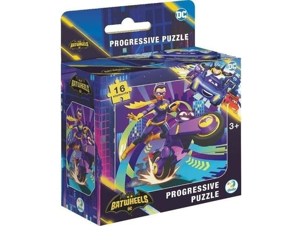 Puslespill 16 Batwheels. Batgirl Bibi motorsykkel