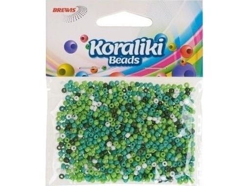 BREWIS akrylperler til treing hvit/grønn 35 mm