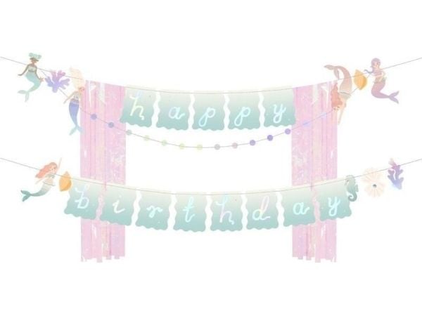 PartyDeco GRL123, Vimpelslinga, papper, Multifärg, Bild, Födelsedag, 1300 mm