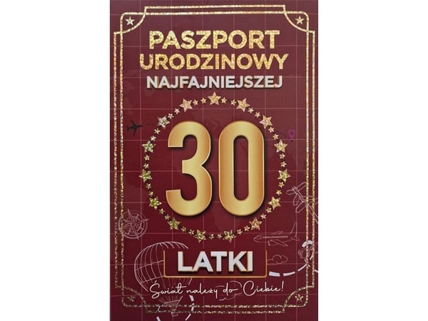 Födelsedagskort 30 New Passport Women