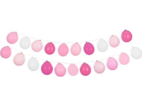 Ballongkrans 3-i-1 rosa