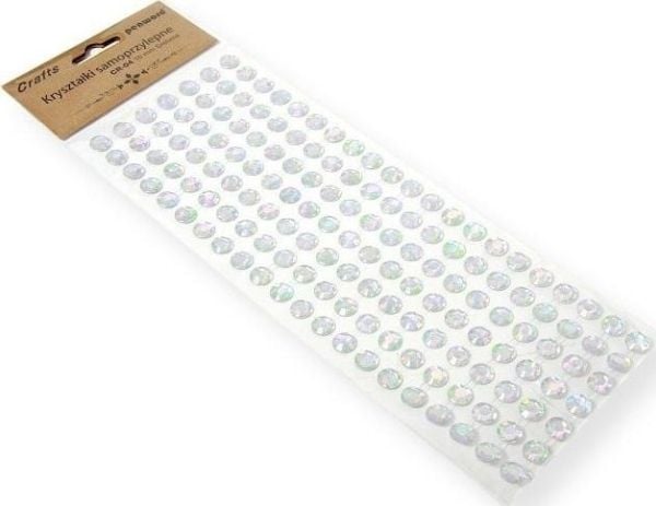 Argo självhäftande glitterstenar silver 10 mm