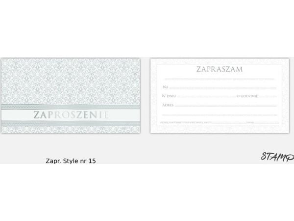 Stamp invitasjon Style nr. 15 (10 stk)