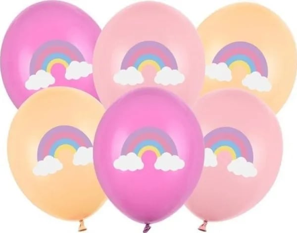 PartyDeco SB14P-339-000-6, Lekeballong, Folie, Flerfarget, Bilde, Bursdag, Universell