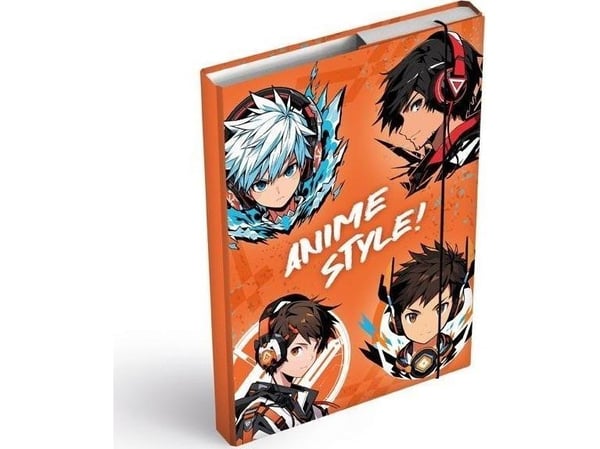 MFP papir vinge-mappe med strikk A5 Anime Style
