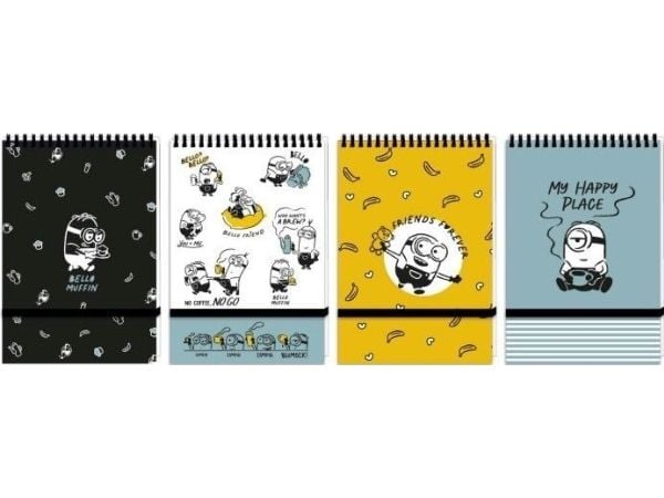 Beniamin KOLONOTES A6/96k. rute lukket med strikk / Minionki |