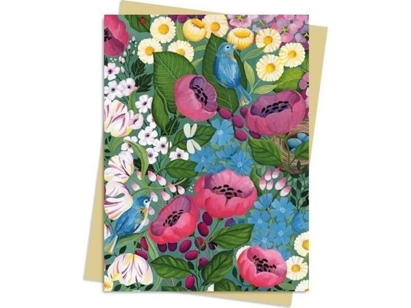 KUKARTKA B6-kort Blomster og fugler Bex Parkin
