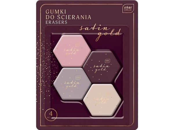 Interdruk viskelær Satin Gold (4 stk)