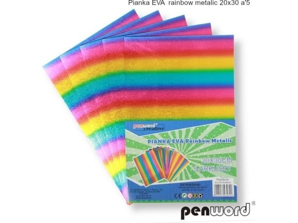 Penword EVA-skum Rainbow Metallic 20x30 A5