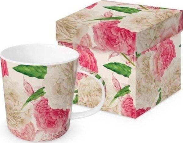 Pepco Porselenskopp Peonie 350 ml