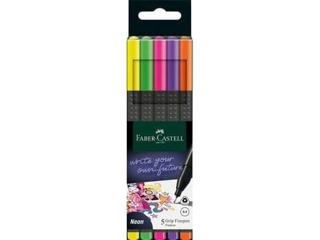 Faber-Castell 151603, Ljusgrön, Orange, Rosa, Violett, Gul, Multifärg, 0,4 mm, Fin, Plast, Triangel