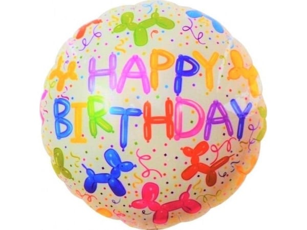 MK TRADE ballong Happy Birthday 46 cm BCF-174