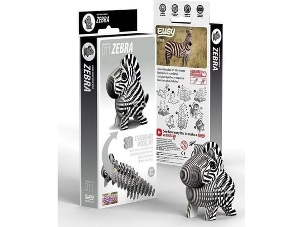 Eugy the Zebra - 3D Eco Puzzle - 3D-palapeli