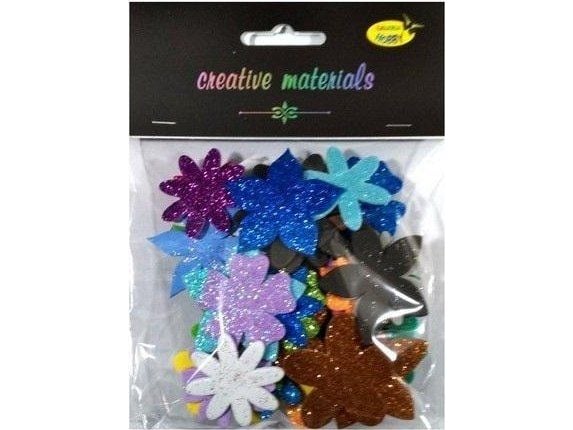 DP Craft blomster av glitrende skum 10 g
