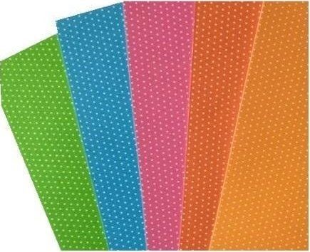 Papp med dobbeltsidige prikker 300 g 24x34 cm 5 ark MIX