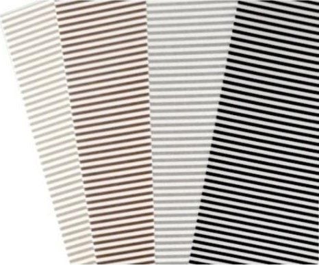 Dobbeltsidig stripet kartong 300 g 24x34 cm 4 ark MIX