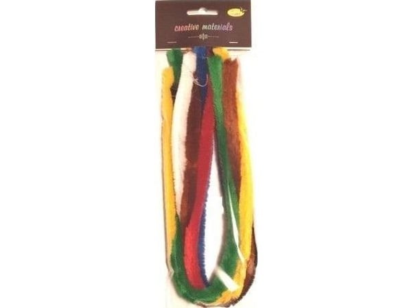 FOLIA chenilledrakter fargerike 15 mm 7 stk.