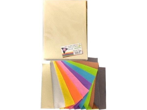 Artequipment farget filt pastell 1,5 mm 20x30 cm 10 ark