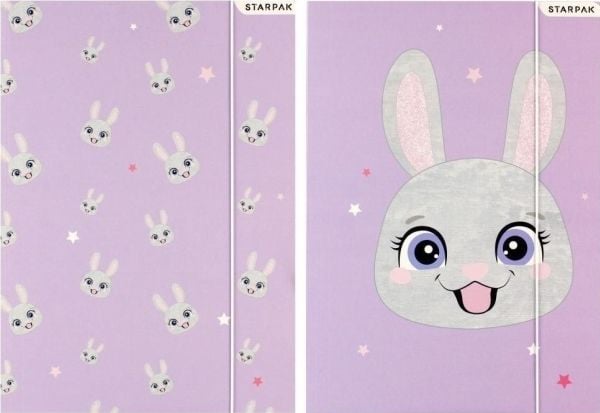 Starpak mappe med strikk A4 Rabbit