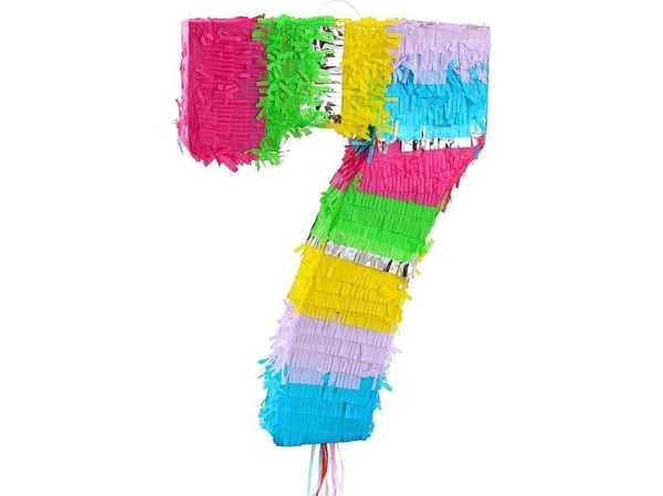 Pinata nummer 7 pastell 50x35x7,5cm