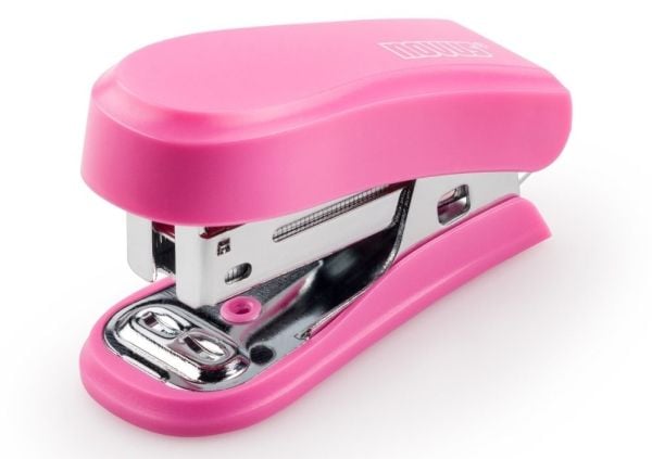 Novus MINI, 12 ark, Rosa, 24/6, 26/6, Metall, Plast, 80 g/m², 2 cm