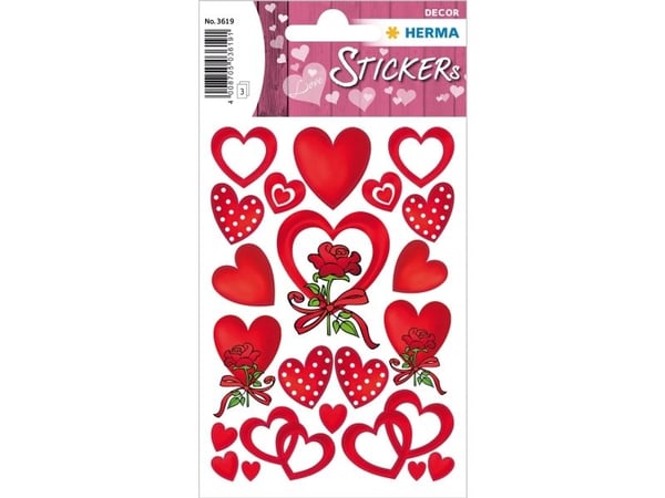 HERMA 3619, Papir, Rød, Universell, Permanent, Gutt/Jente, Kjærlighet
