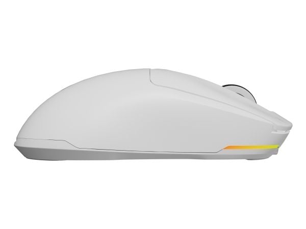 Genesis Zircon 660 Pro - Mus - optisk - 6 knapper - kablet, trådløs - USB-C, 2.4 GHz, USB-A, Bluetooth 5.0 - USB trådløs mottaker - hvit