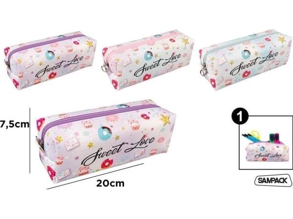 Pennfodral Party Deco kub 21,5x9 cm Sweet Love MIX