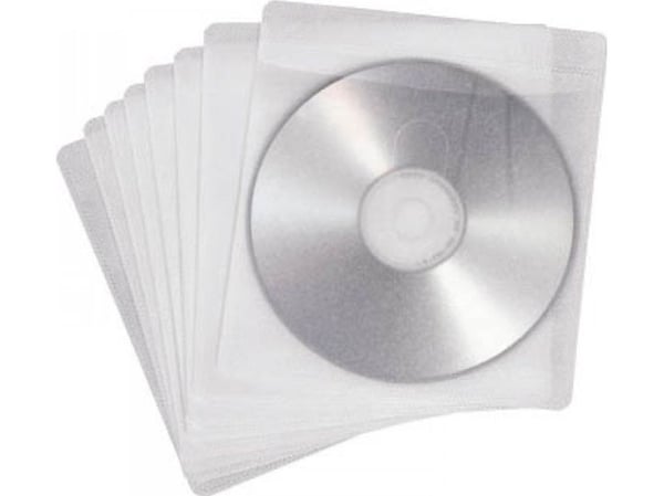 MediaRange BOX69-50, Sleeve til laptop, 1 disker, Translucent, Hvit, Fleece, 50 stykker