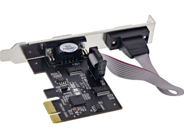 Kontrollerkort Longshine interface card, 2 port seriell, PCI Express I/O-kort, LCS-6321M
