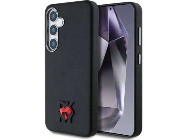 DKNY Leather Heart of NY Samsung Galaxy S25 telefondeksel svart