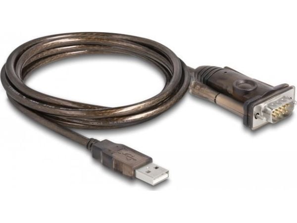 DeLOCK 62646, Musta, 1,5 m, USB A-tyyppi, DB-9, Uros, Uros