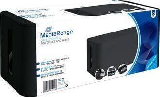 MediaRange MRCS307, Lager boks, Sort, Rektangulær, Plast, Monokromatisk, 135 mm