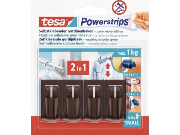 tesa POWERSTRIPS® Erilaiset kiinnitysmateriaalit Ruskea