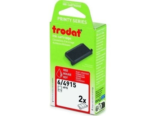Trodat SWOP-Pad 6/4915 - Blekkpatron - rød (en pakke 2) - for Trodat Printy 4915