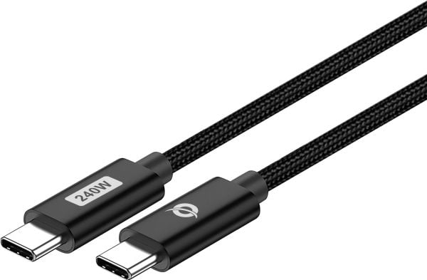 Conceptronic - USB-kabel - USB-C (hann) til USB-C (hann) - USB 2.0 - 48 V - 5 A - 2 m - USB Power Delivery (240 W), up to 480 Mbps, støtte for Powe...