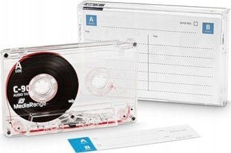 MediaRange MRC90, Blank data tape, C-90, Sort, Hvit