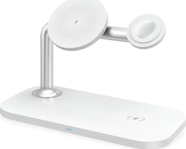 RealPower ChargeAIR Mag, Innendørs, USB, Trådløs lading, 1 m, Hvit