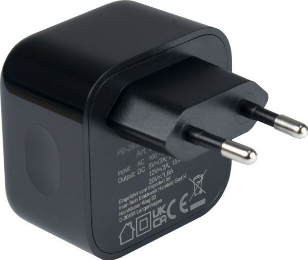 Inter-Tech PD-2036, Sisätila, AC, 20 V, Musta