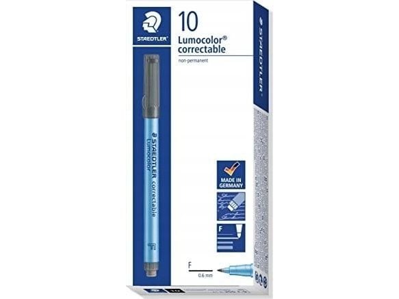 STAEDTLER Lumocolor correct F foliokynä musta 10 kpl