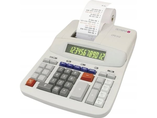 Olympia CPD 512, Desktop, utskrift, 12 siffer, 1 linjer, hvit