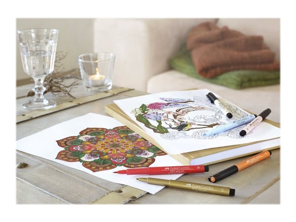 Faber-Castell PITT Artist Pen - Børstepenn - permanent - assorterte pastellfarger - tusj (en pakke 6)