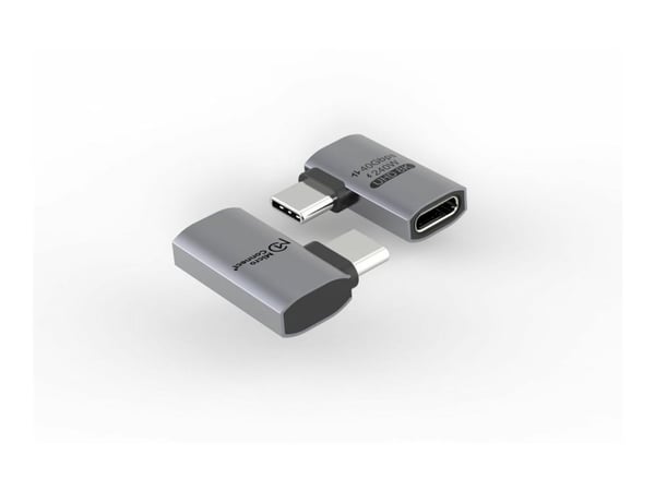 MicroConnect - USB-adapter - USB-C (hann) vinklet til USB-C (hunn) rett - USB4 Gen3x2 - up to 40 Gbps data transfer rate, USB Power Delivery (240 W...