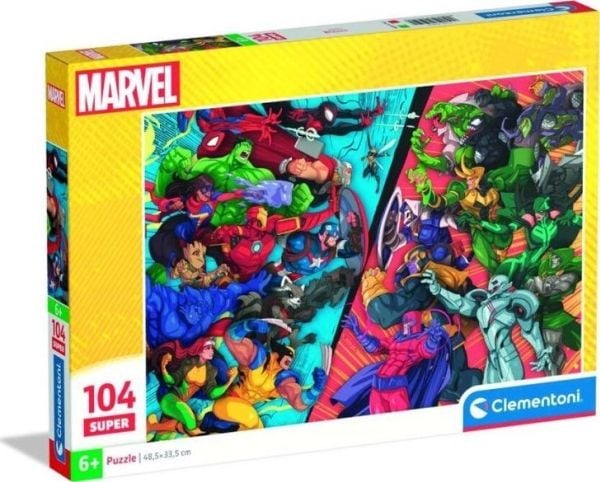 Clementoni pussel Super Marvel Heroes vs Villains 104 bitar (25059)