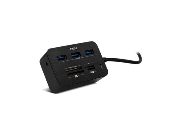 NOX Lite Reader One, Ledningsført, USB 3.2 Gen 1 (3.1 Gen 1) Type-A, Sort, MS Duo, MS Micro (M2), MicroSD (TransFlash), SDHC, 5 Gbit/sek., USB