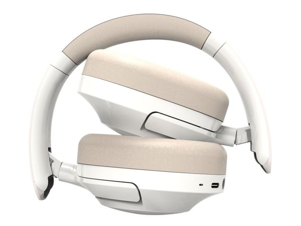 Creative Zen Hybrid 2 - Hodetelefoner med mikrofon - full størrelse - Bluetooth - trådløs, kablet - aktiv støydemping - 3,5 mm jakk - kremfarget
