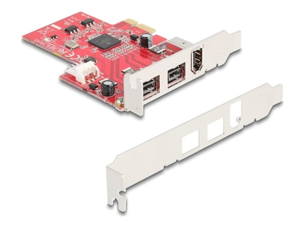 Delock - FireWire-adapter - PCIe 1.1 lav profil - FireWire 800, FireWire